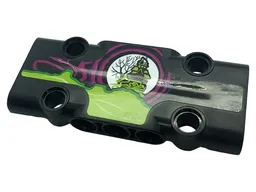 Technic, Panel Plate 3 x 7 x 1 with Black House and Tree, Lime Roof and Magenta Circles Pattern Model Right Side (Sticker) - Set 42118