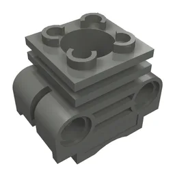 Technic Engine Cylinder with Side Slots / Dark Bluish Gray