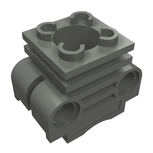 Lego Technic Engine Cylinder with Side Slots / Dark Bluish Gray
