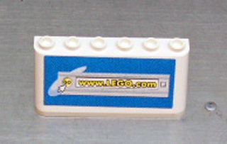 Lego Windscreen 2 x 6 x 2 with Yellow 'www.LEGO.com' in Address Bar on Blue Background Pattern (Sticker) - Sets 3420-1 / 3420-2 / 3420-4 / 3421 / 3425-1