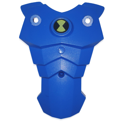 Lego Large Figure Torso Cover, with Raised Center Circle and Ben 10 Print / Blue