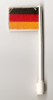Lego Flag on Flagpole, Straight with Germany Pattern (Stickers)