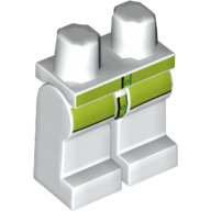 Lego Hips and White Legs with Lime Shirt Print / White