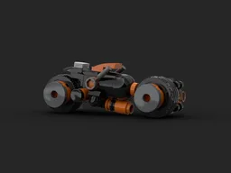Orange Lightning Motorcycle