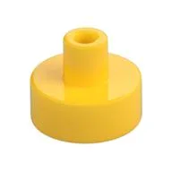 Tile Special Round 1 x 1 with Hollow Bar / Yellow