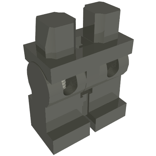 Lego Hips and Spring Legs with Silver Springs (Weak) / Dark Gray