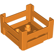 Lego Duplo Container Wooden-Style Crate / Orange