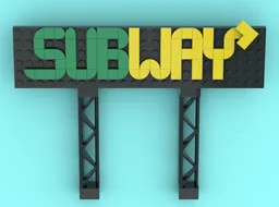 Subway billboard for your modular building's roof