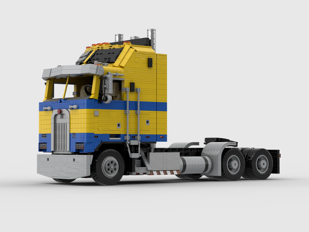 Lego Kenworth K100 6X4 semi truck(tractor)yellow