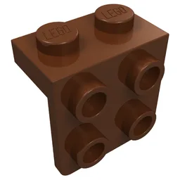 Bracket 1 x 2 - 2 x 2 / Reddish Brown