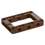 Technic Beam Frame 5 x 7 with 3 x 5 Opening Thick / Reddish Brown