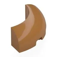 Brick Round Corner 3 x 3 x 1 No Studs / Medium Nougat