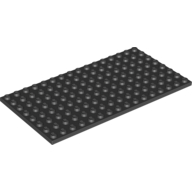 Lego Plate 8 x 16 / Black