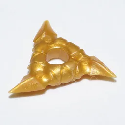 Weapon Throwing Star / Shuriken with Textured Grips / Pearl Gold