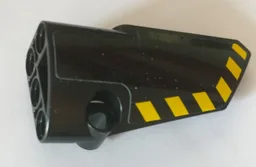 Technic, Panel Fairing # 4 Small Smooth Long, Side B with Black and Yellow Danger Stripes Pattern (Sticker) - Set 42082