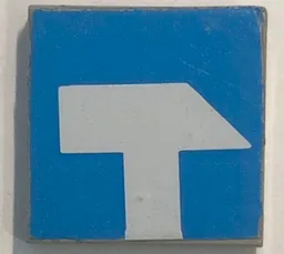 Tile 2 x 2 with White Tool Sledgehammer on Blue Background Pattern (Sticker) - Set 6378