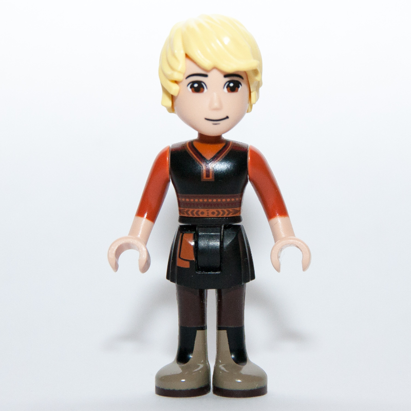 Lego Kristoff - Black Vest, Dark Orange Shirt