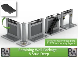 Retaining Wall Package (8 studs deep)