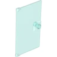 Door 1 x 4 x 6 Smooth with Chamfered Handle Plinth / Trans-Light Blue