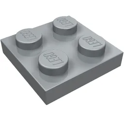 Plate 2 x 2 / Pearl Light Gray