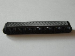 Lego Technic, Liftarm Thick 1 x 7 with Tread Plate Pattern (Sticker) - Sets 8043 / 42029 / Black