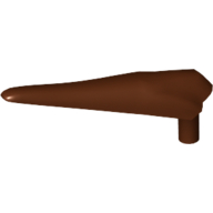 Lego Animal Body Part, Dinosaur, Pteranodon Jaw Bottom with Pin [Flexible Plastic] / Reddish Brown