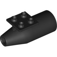 Lego Engine Smooth Large [2 x 2 Thin Top Plate] / Black