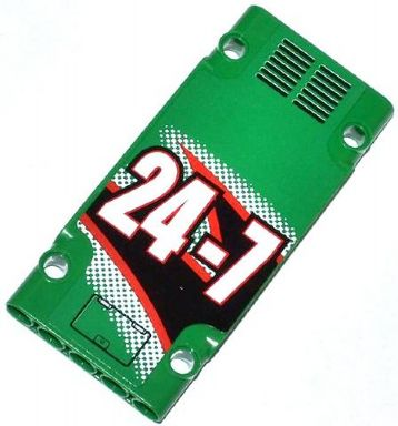 Lego Technic, Panel Plate 5 x 11 x 1 with Grilles, '24-7' and Hatch Pattern Model Right Side (Sticker) - Set 42008