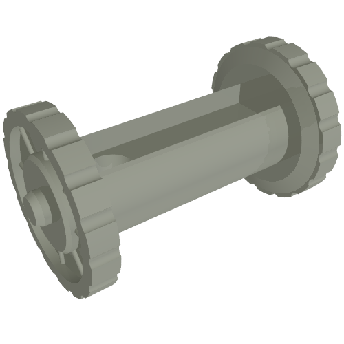 Lego String Reel 1 x 4 x 2 Drum with Friction Spokes / Light Gray
