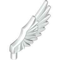Lego Animal / Creature Body Part, Wing Feathered / White