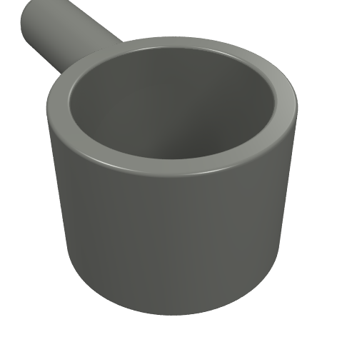 Lego Equipment Saucepan / Dark Bluish Gray