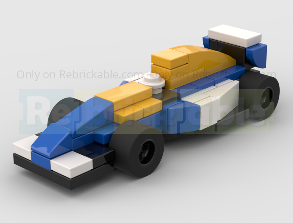 Lego 1992 Williams FW14B Formula 1 Car - Half Speed Champions Scale