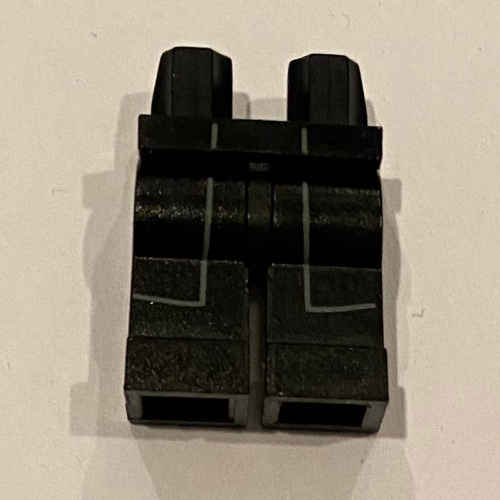 Lego Hips and Black Legs with Black Coattails Print / Black