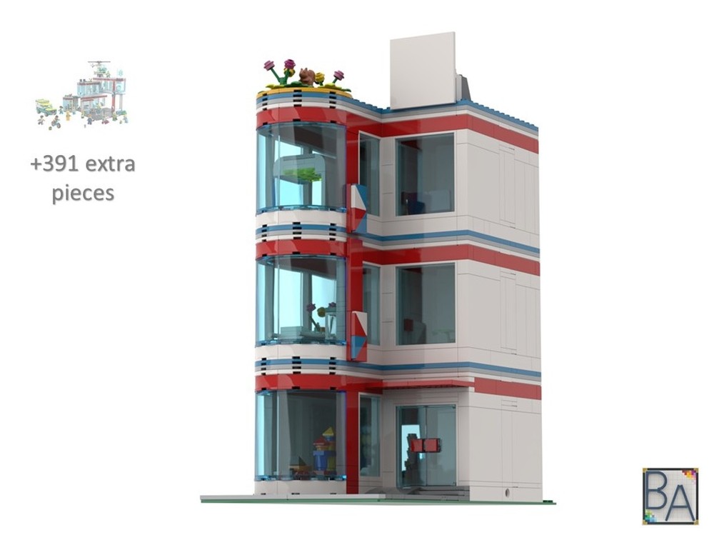Lego Medical Clinic - Modification of City Hospital Set 60330