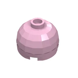 Brick Round 2 x 2 Dome Top, Hollow Stud / Bright Pink