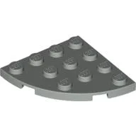 Plate Round Corner 4 x 4 / Light Gray