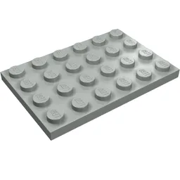 Plate 4 x 6 / Light Gray