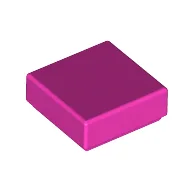 Tile 1 x 1 with Groove / Dark Pink