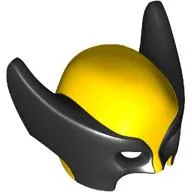 Mask Wolverine with Black Pointed Sides Print / Yellow