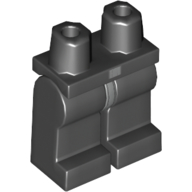 Lego Hips and Black Legs with Silver Stripe / Black