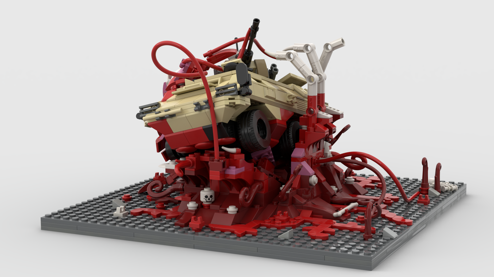 Lego Doomsday Style Scene - Cocoon of Flesh (for display purposes only)
