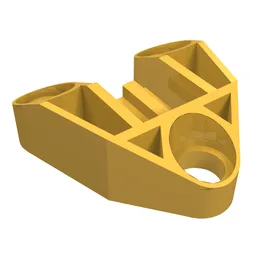 Technic Connector Block 3 x 3 Triangular with Axle, and Pin Hole / Bright Light Orange
