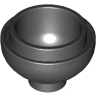 Brick Round 2 x 2 Dome Bottom [Open Stud] / Black