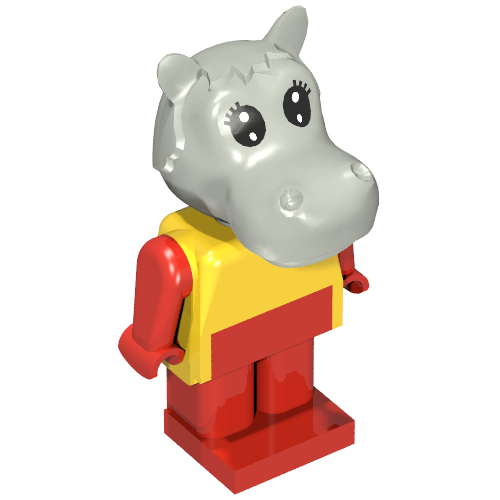 Lego Fabuland Figure Hippo 1 / Yellow