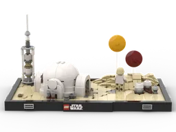Binary sunset on Tatooine | Diorama