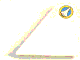 Lego Slope 55 6 x 1 x 5 without Bottom Stud Holders with Shuttle and Yellow Circle Pattern Right (Sticker) - Set 6456