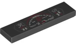 Tile 1 x 4 with Dashboard Print