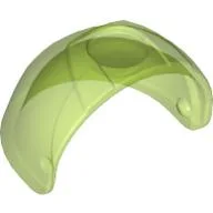 Headwear Accessory Visor [Large with Trapezoid Top] / Trans-Bright Green