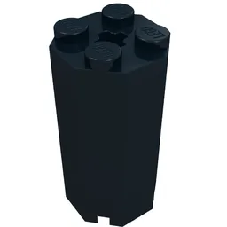 Brick Special Octagonal 2 x 2 x 3 1/3 / Black