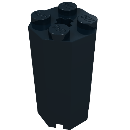 Lego Brick Special Octagonal 2 x 2 x 3 1/3 / Black